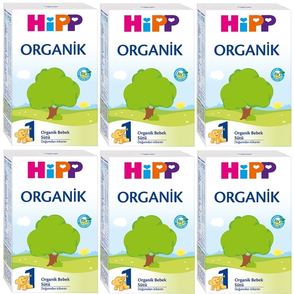 Hipp Organik Bebek Sütü 300GR No:1 (6 Lı Set)