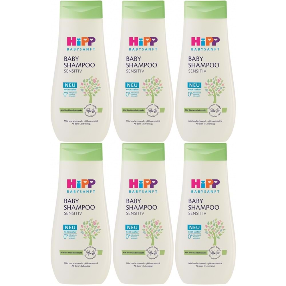 Hipp Babysanft Bebek Şampuanı (Baby Shanmpoo) Sensıtıv 200ML (6 Lı Set)