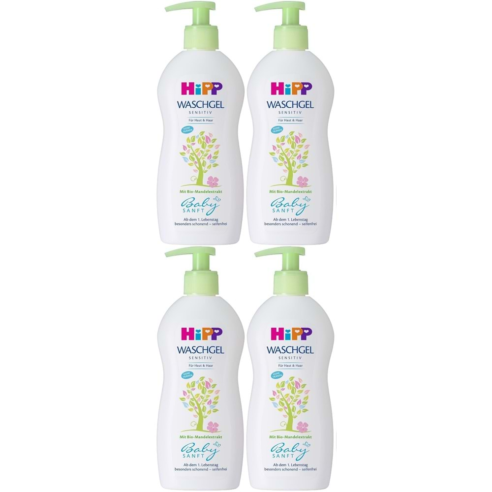 Hipp Babysanft Bebek Saç ve Vücut Banyo Jeli 400ML (4 Lü Set)