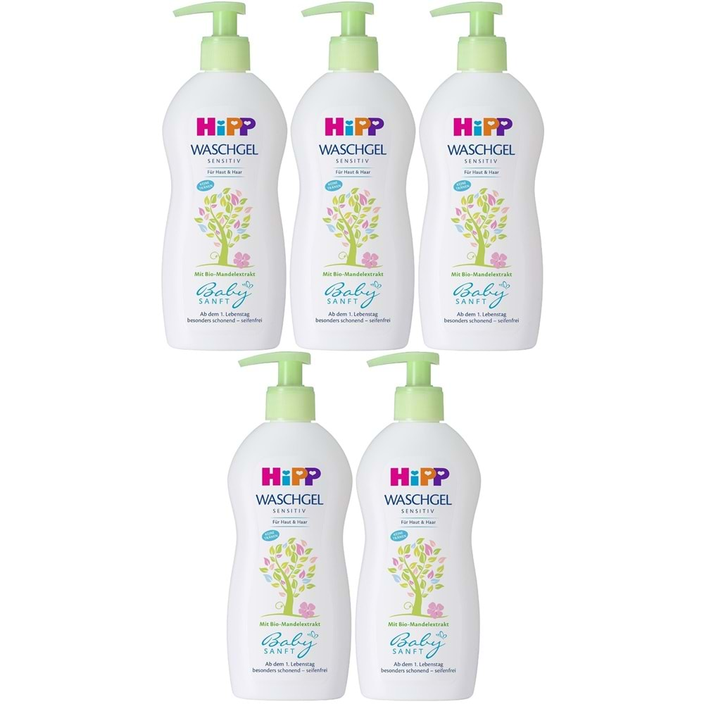 Hipp Babysanft Bebek Saç ve Vücut Banyo Jeli 400ML (5 Li Set)