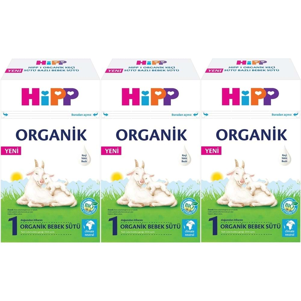 Hipp Organik Keçi Sütü Bazlı Devam Sütü 400GR No:1 (0-6 Ay) (3 Lü Set)