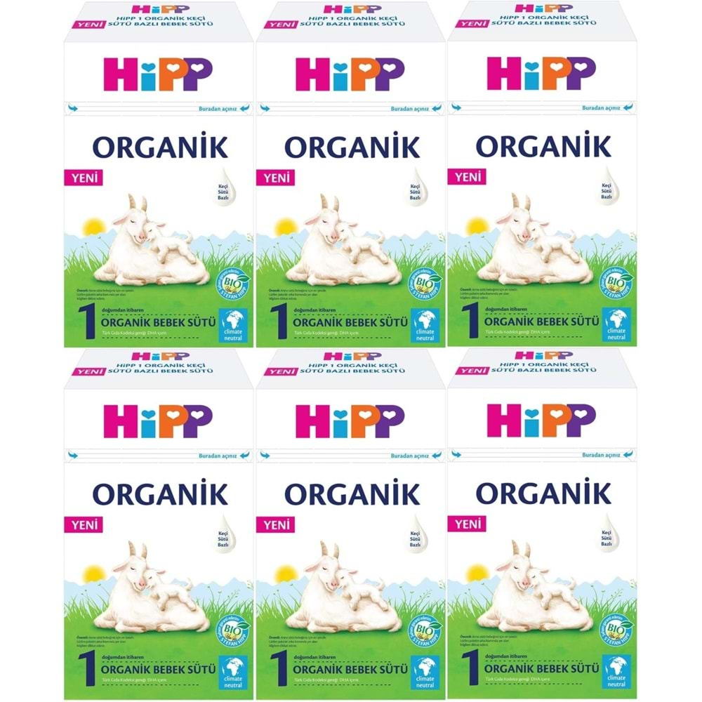 Hipp Organik Keçi Sütü Bazlı Devam Sütü 400GR No:1 (0-6 Ay) (6 Lı Set)