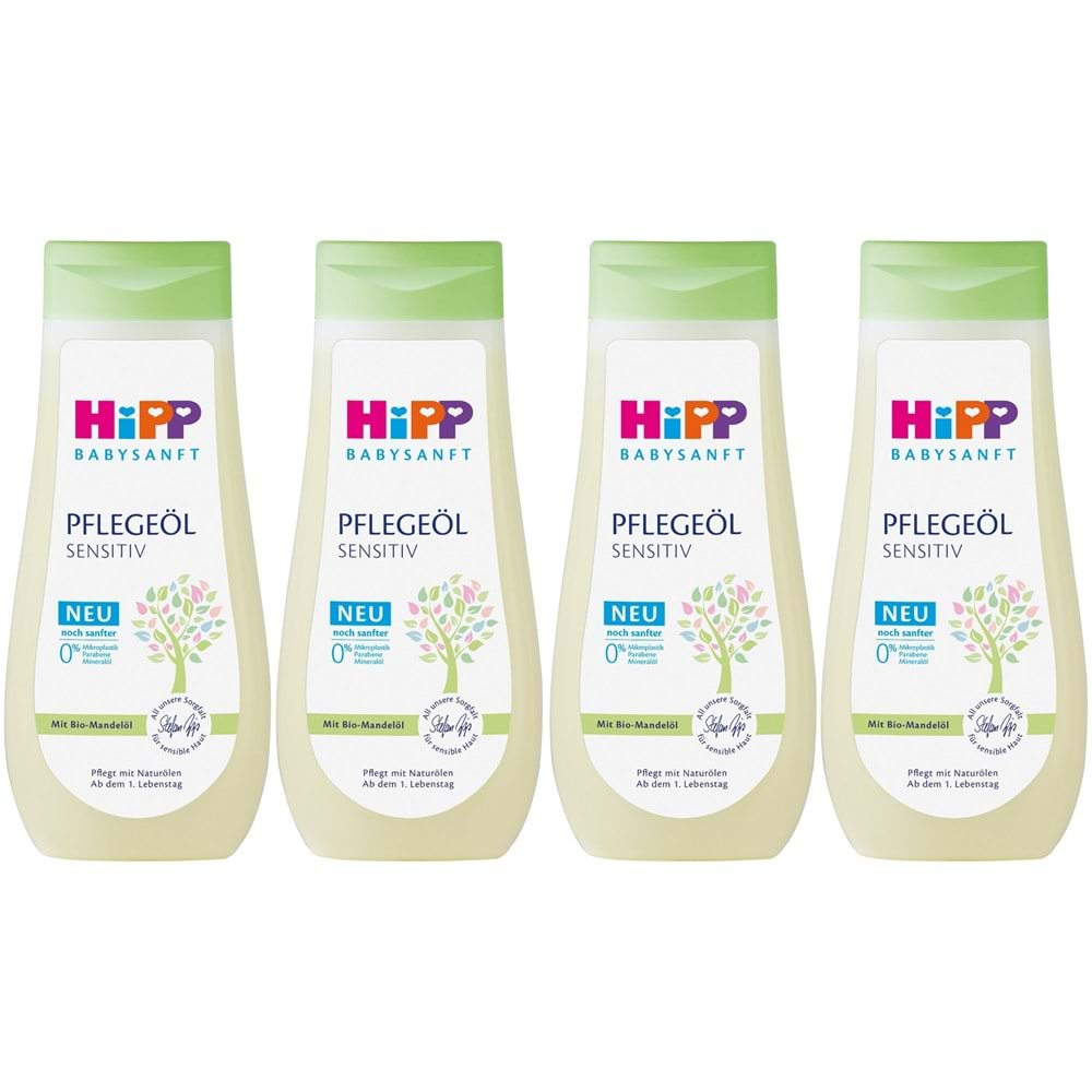 Hipp Babysanft Bebek Bakım Yağı/Pelegeöl Sensıtıv 200ML (4 Lü Set)