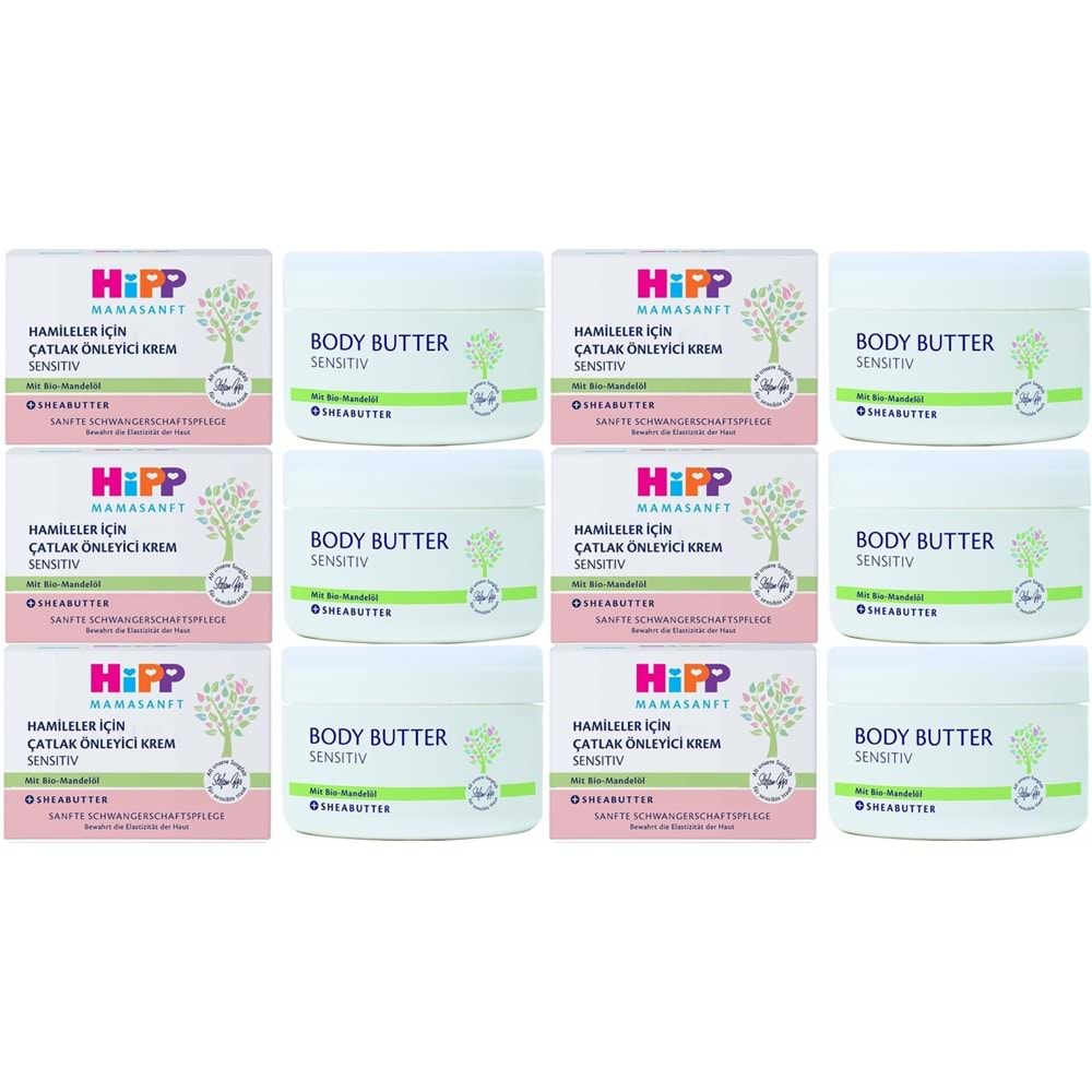 Hipp Mamasanft Hamileler için Çatlak Önleyici Krem Sensıtıv 200ML (6 Lı Set)