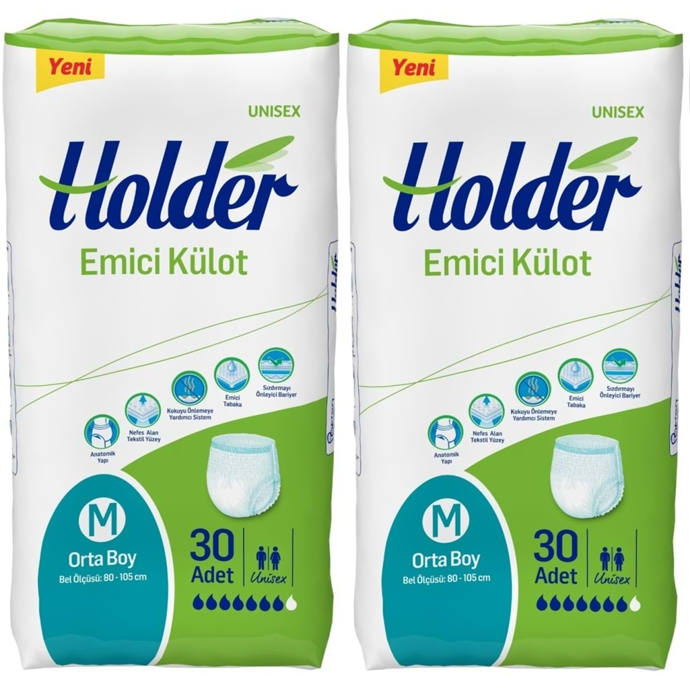 Holder Emici Külot Hasta Bezi Medium Orta 60 Adet (2PK*30)