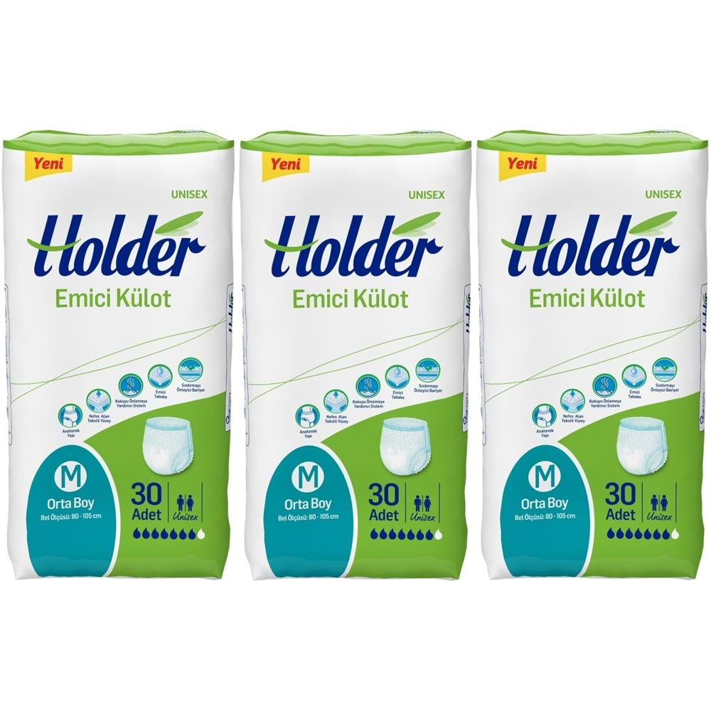 Holder Emici Külot Hasta Bezi Medium Orta 90 Adet (3PK*30)