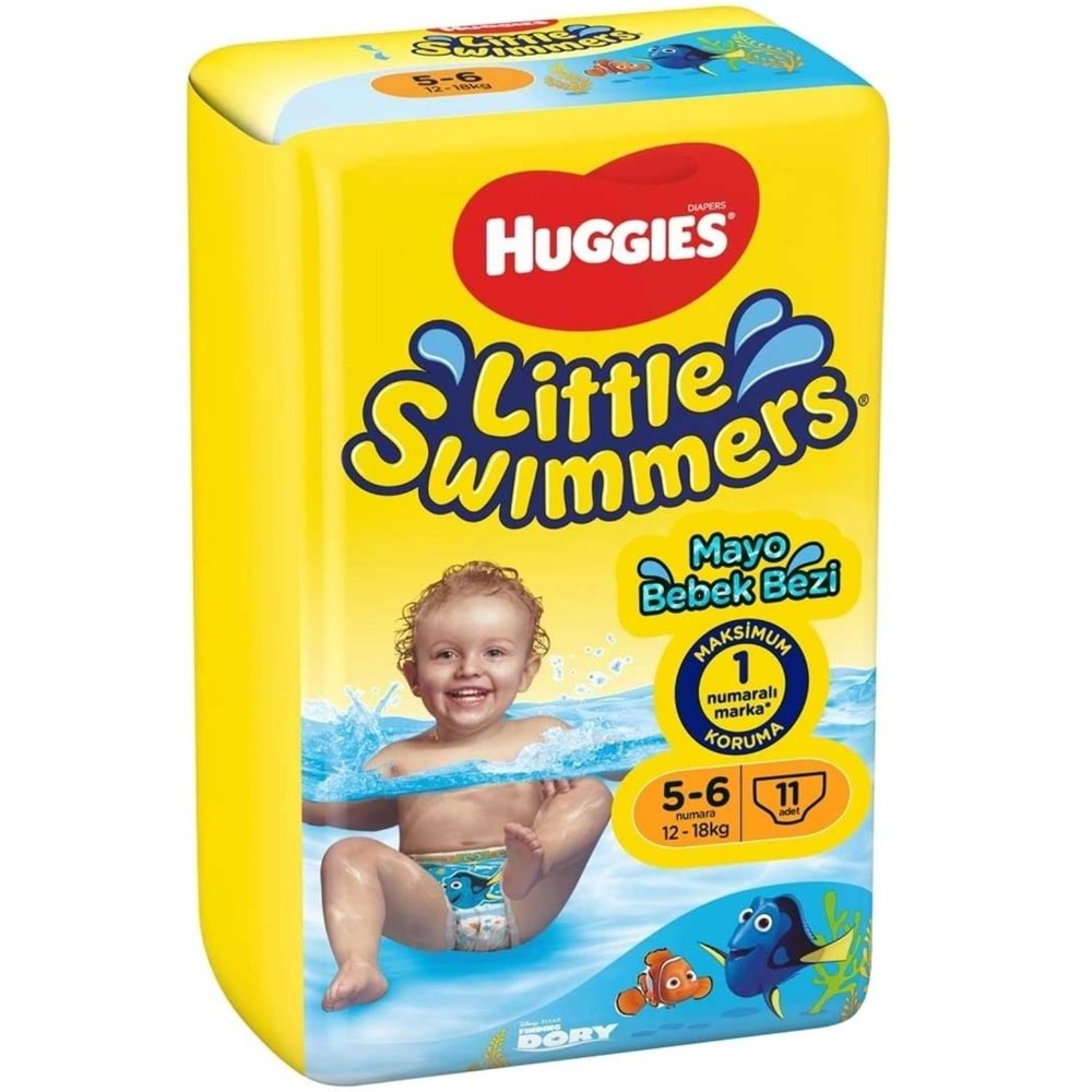 Huggıes Little Swımmers Mayo Bebek Bezi Beden:5-6 (12-18KG) 55 Adet (5PK*11)