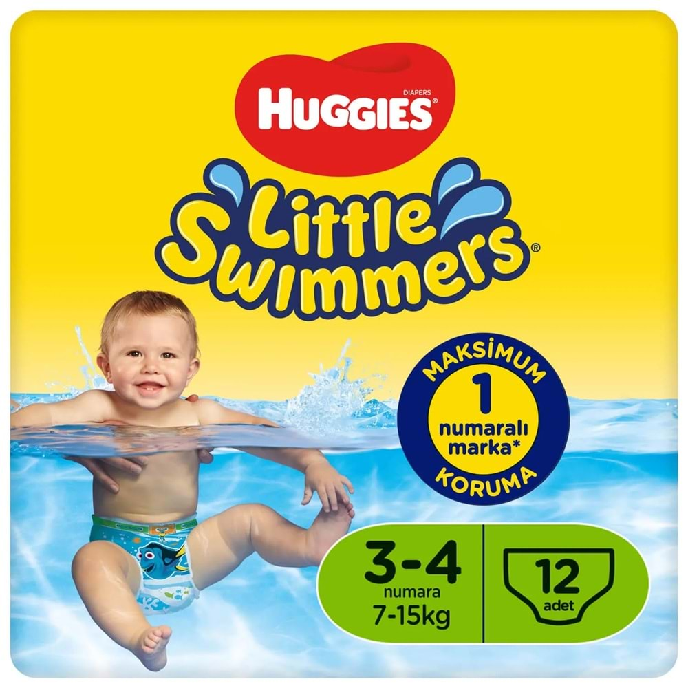 Huggıes Little Swımmers Mayo Bebek Bezi Beden:3-4 (7-15KG) 144 Adet (12PK*12)