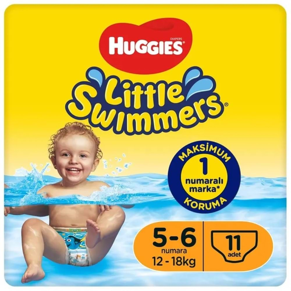 Huggıes Little Swımmers Mayo Bebek Bezi Beden:5-6 (12-18KG) 99 Adet (9PK*11)