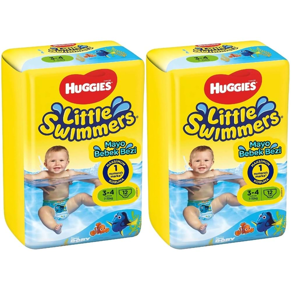 Huggıes Little Swımmers Mayo Bebek Bezi Beden:3-4 (7-15KG) 24 Adet (2PK*12)