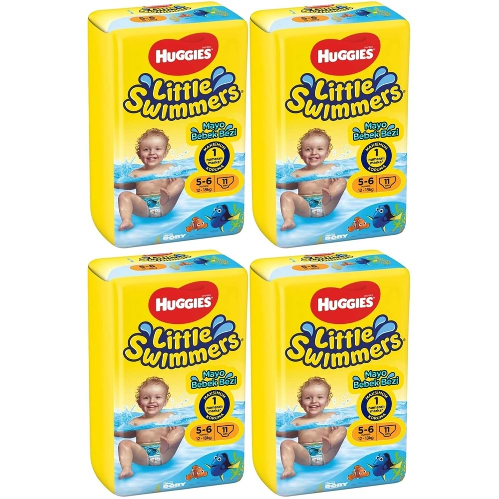 Huggıes Little Swımmers Mayo Bebek Bezi Beden:5-6 (12-18KG) 44 Adet (4PK*11)