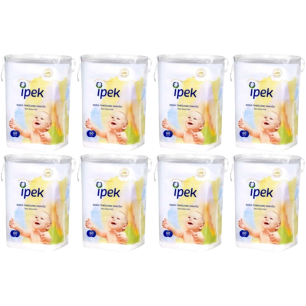 İpek Bebek Temizleme Pamuğu 480 Adet (8Pk*60)