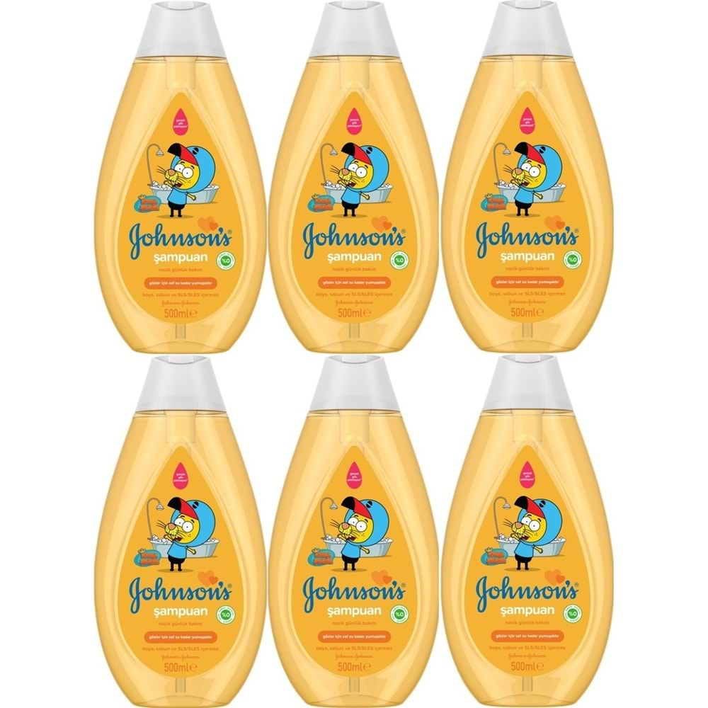 Johnsons Baby Bebek Şampuanı 500ML Kral Şakir Klasik (6 Lı Set)