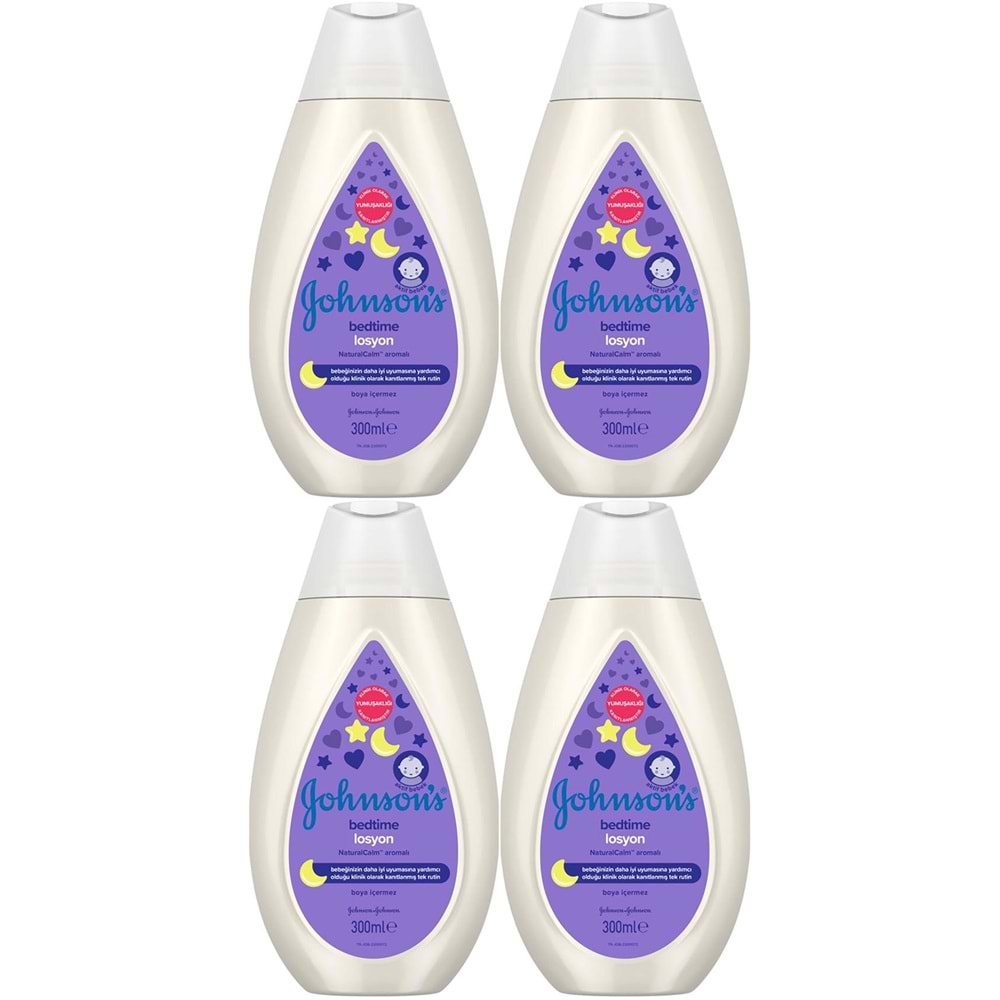 Johnsons Baby Bedtime Bebek Losyon 300ML (4 Lü Set)