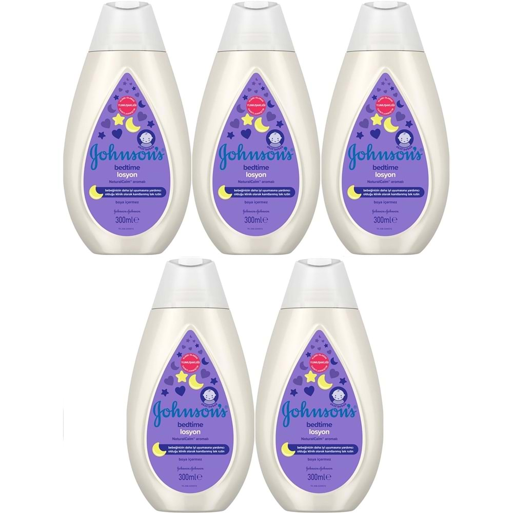 Johnsons Baby Bedtime Bebek Losyon 300ML (5 Li Set)