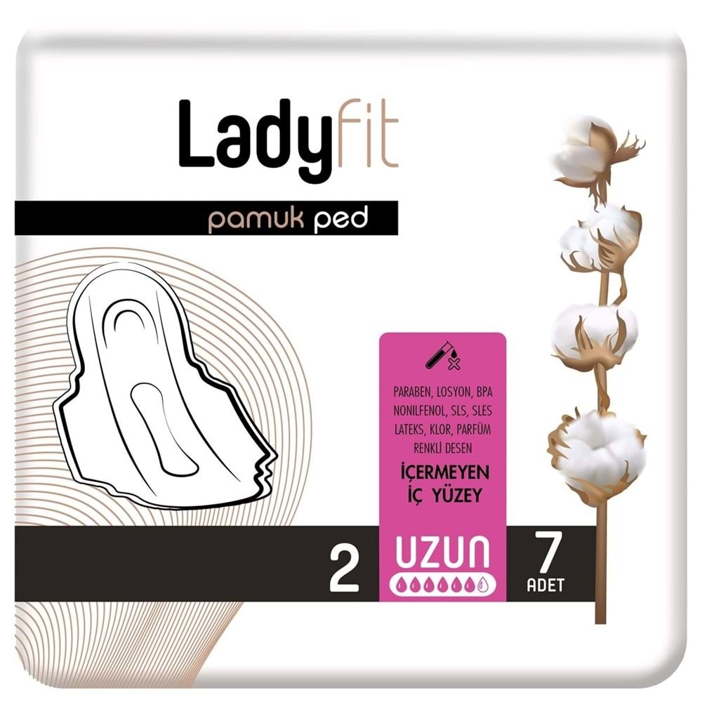 Ladyfit Pamuk Ped Uzun 12 Li Set (İç Adet 84) (12PK*7)