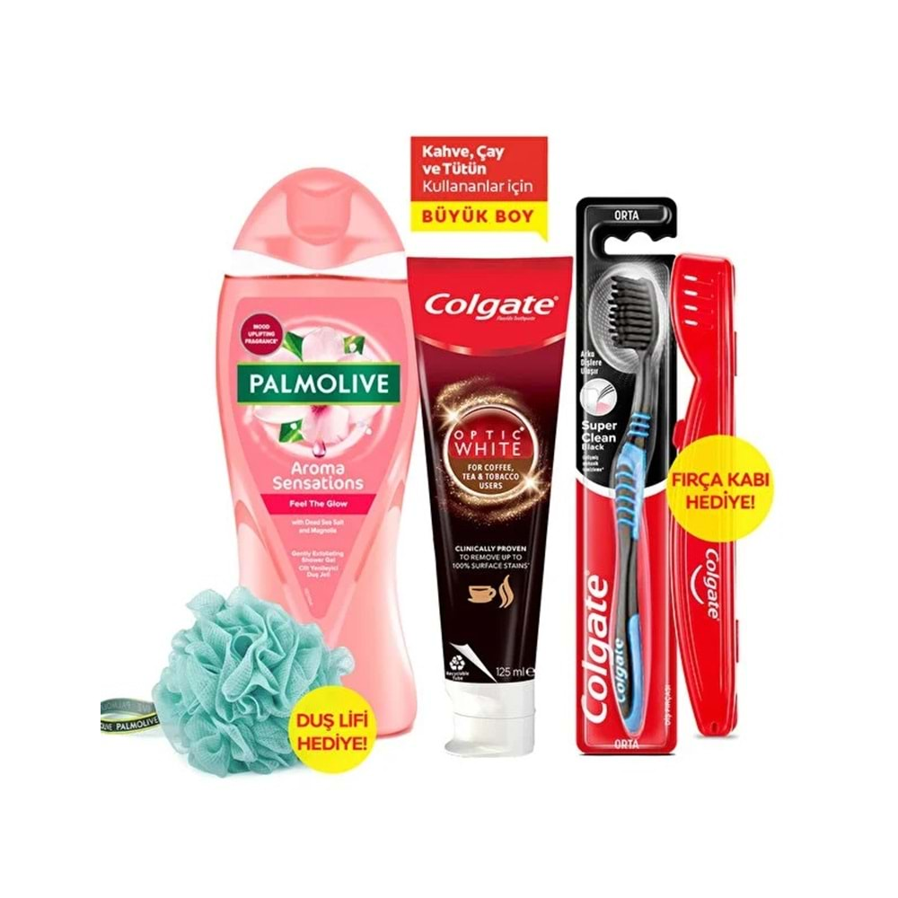 Lionesse Banyo Lifi + Palmolive & Colgate Avantaj PK (Diş Macunu 125ML+Diş Fırçası+Saklama Kabı+Duş Jeli 750ML)