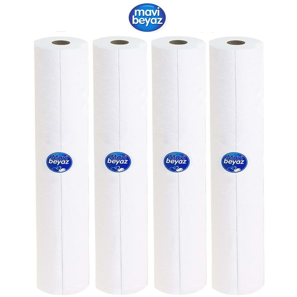 Mavi Beyaz Hasta Muayene Masa Örtüsü 50*25Cm 50 Metre (4 Lü Set)