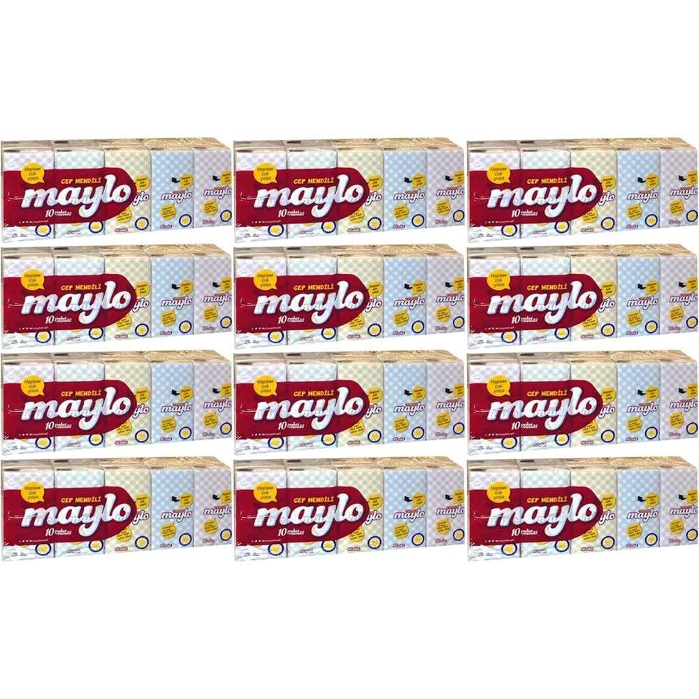 Maylo Cep Kağıt Mendil 120 Li Set (12PK*10)