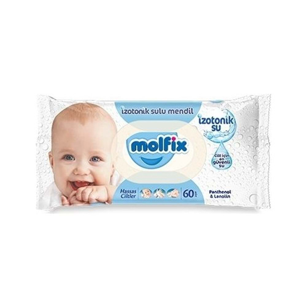 Molfix Islak Havlu Mendil İzotonik Hassas Ciltler 12 Li Set 60 Yaprak Plastik Kapaklı