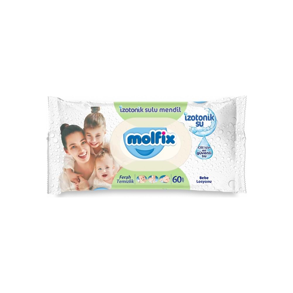 Molfix Islak Havlu Mendil İzotonik Ferah Temizlik 9 Lu set 60 Yaprak Plastik Kapaklı