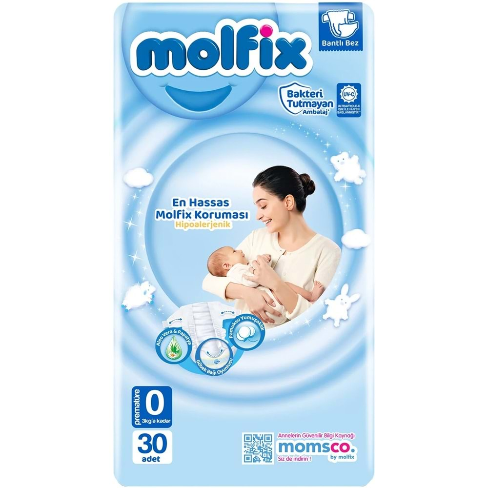 Molfix Bebek Bezi Ekonomik Beden:0 (0-3KG) Prematüre 180 Adet