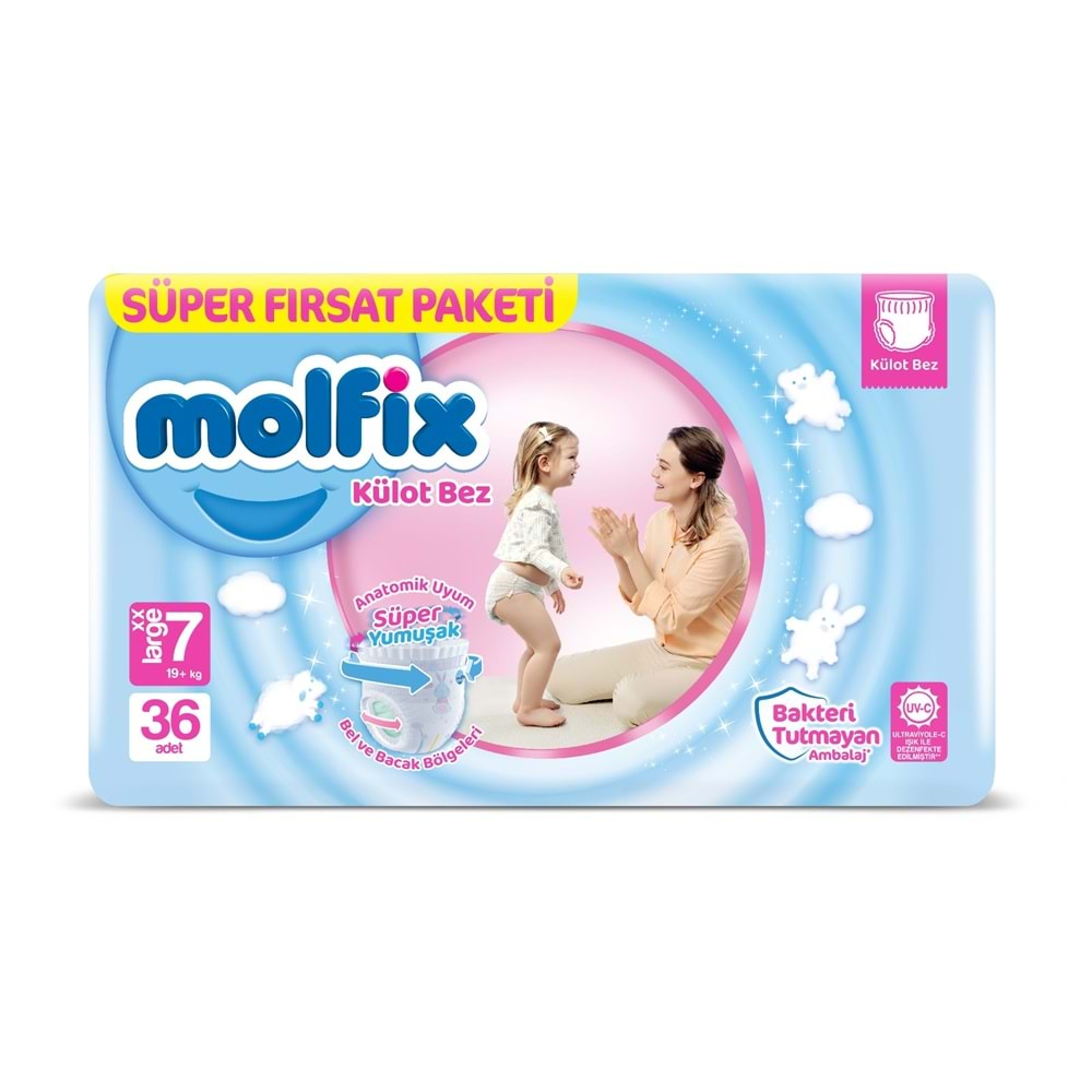 Molfix Külot Bebek Bezi Beden:7 (19+KG) XX Large 216 Adet Ekstra Dev Avantaj Pk