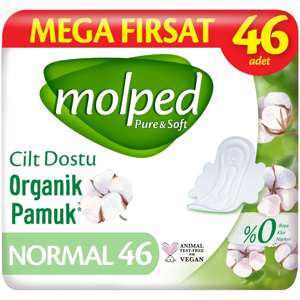 Molped Pure&Soft Hijyenik Ped Normal 92 (2PK*46) Adet Mega Pk