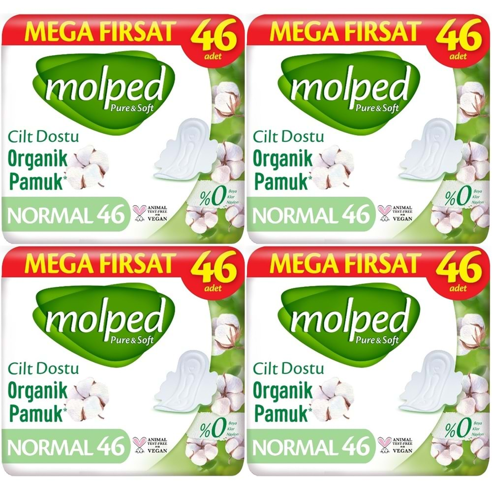 Molped Pure&Soft Hijyenik Ped Normal 184 (4PK*46) Adet Mega Pk