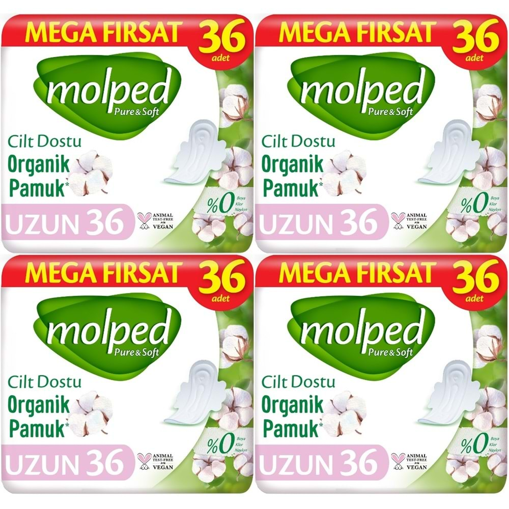 Molped Pure&Soft Hijyenik Ped Uzun 144 (4PK*36) Adet Mega Pk