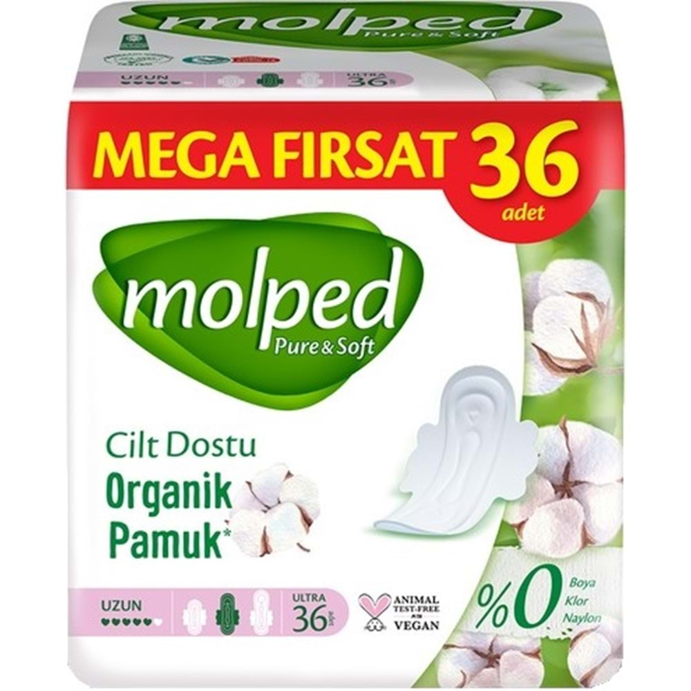 Molped Pure&Soft Hijyenik Ped Uzun 180 (5PK*36) Adet Mega Pk