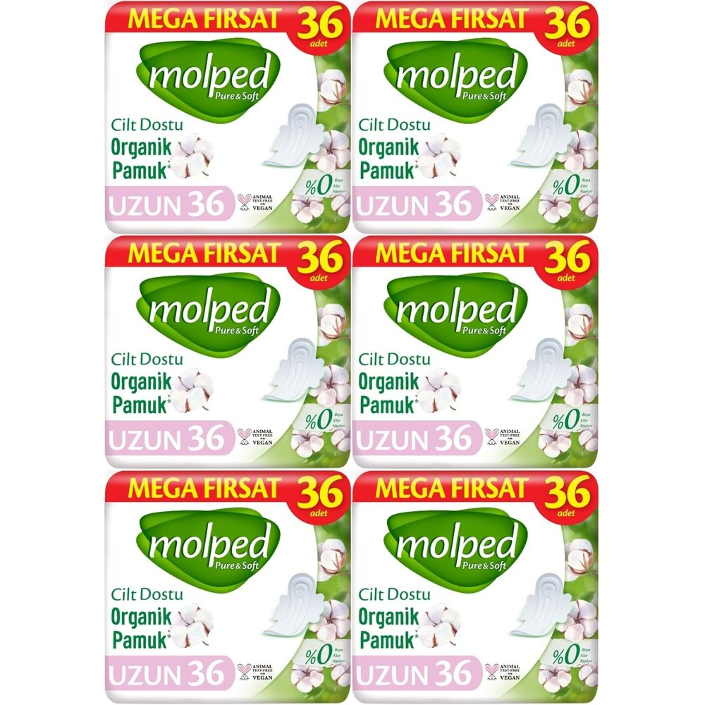 Molped Pure&Soft Hijyenik Ped Uzun 216 (6PK*36) Adet Mega Pk