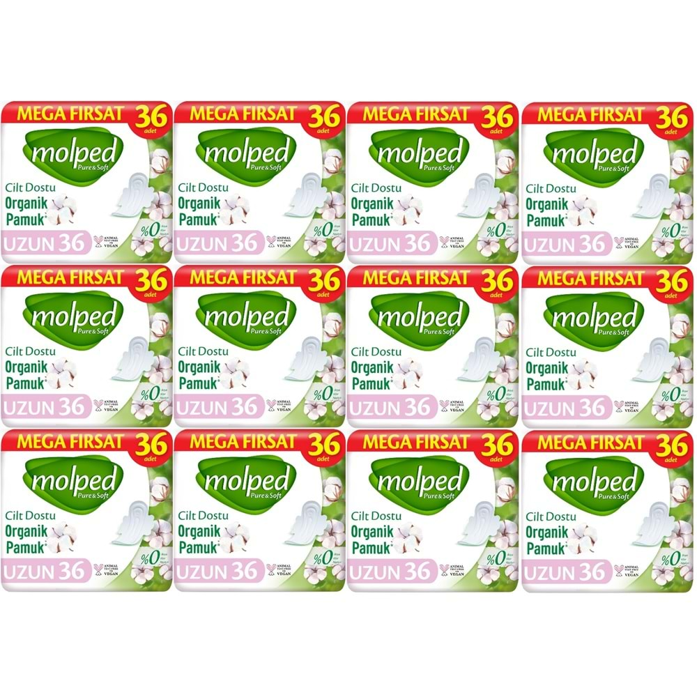 Molped Pure&Soft Hijyenik Ped Uzun 432 (12PK*36) Adet Mega Pk