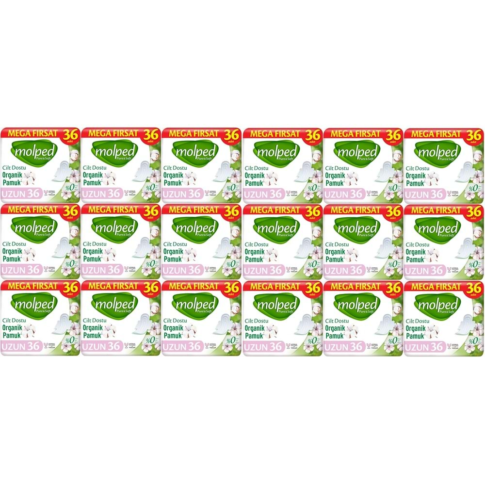 Molped Pure&Soft Hijyenik Ped Uzun 648 (18PK*36) Adet Mega Pk