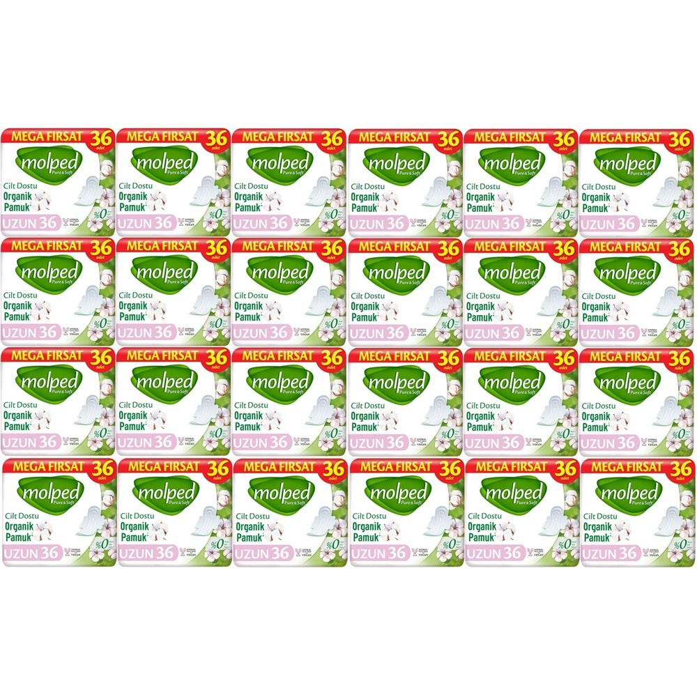 Molped Pure&Soft Hijyenik Ped Uzun 864 (24PK*36) Adet Mega Pk