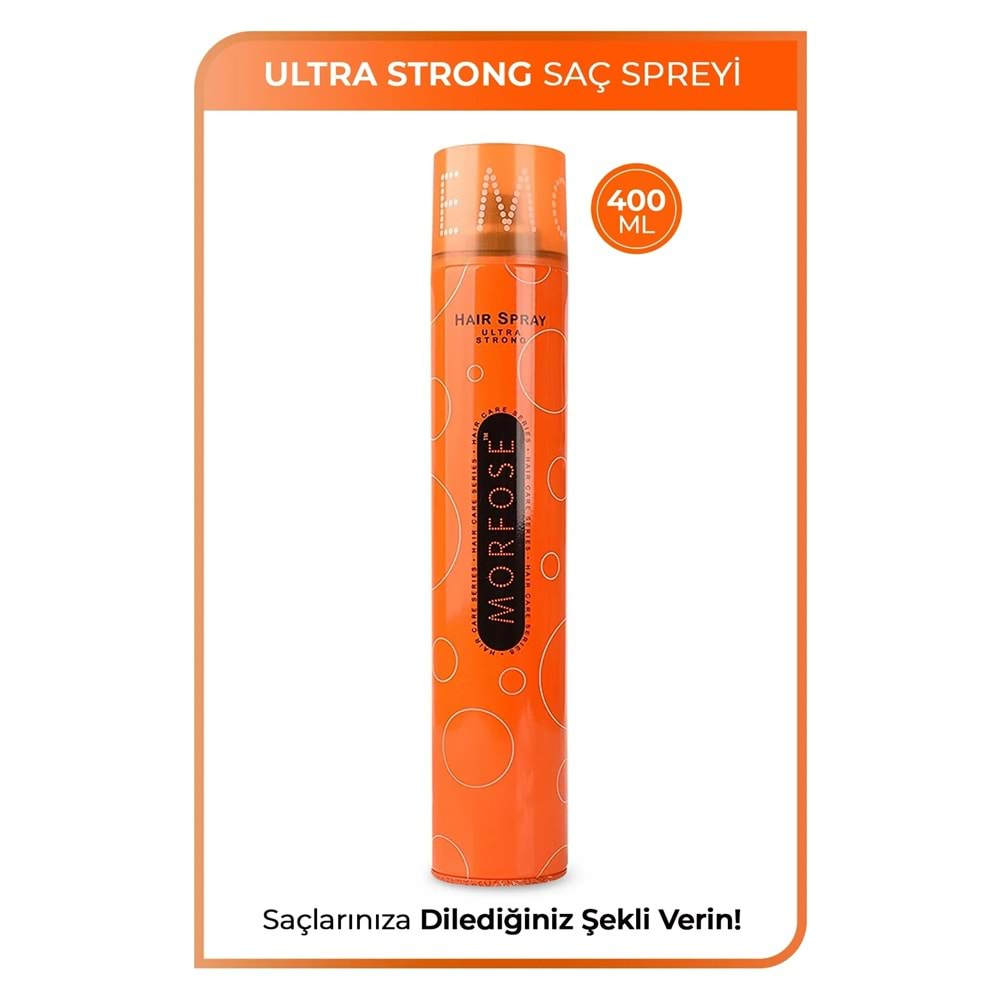 Morfose Saç Spreyi 400ML Ultra Sert (Turuncu) (12 Li Set)