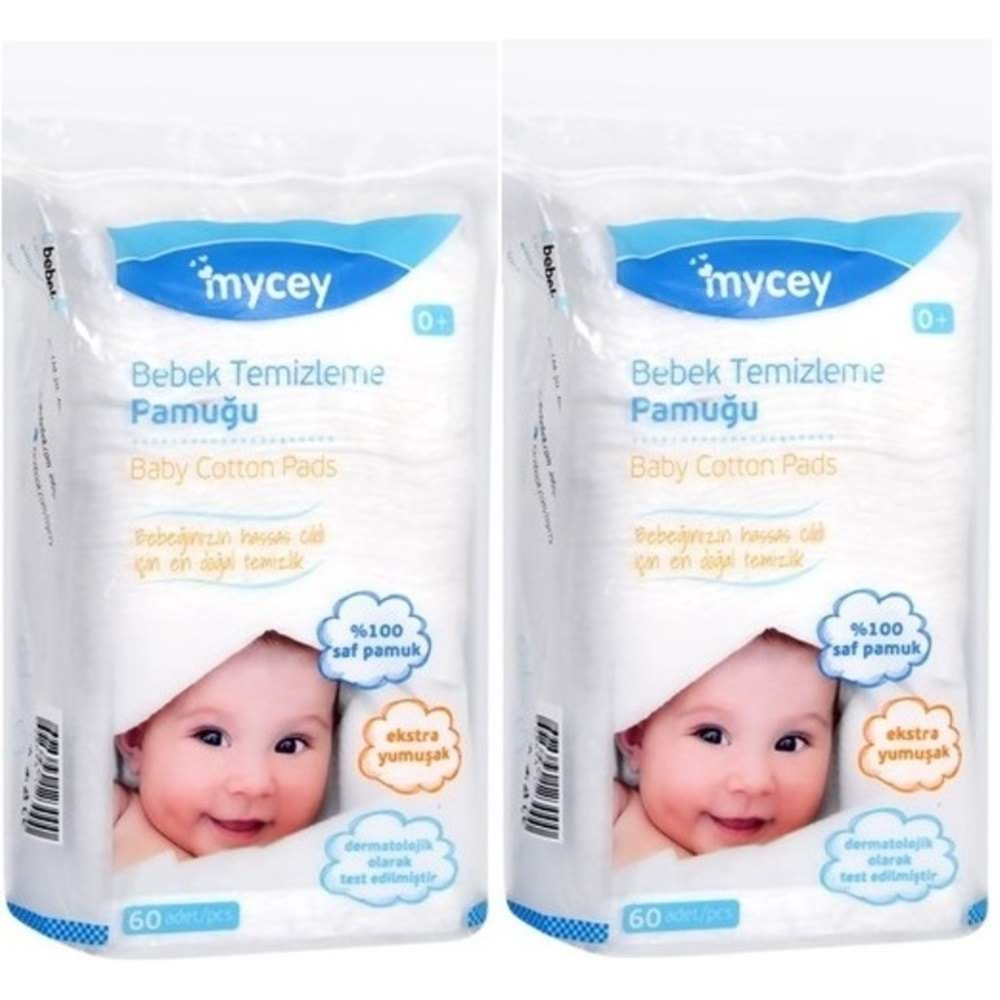 Mycey Bebek Temizleme Pamuğu 120 Adet (2PK*60)