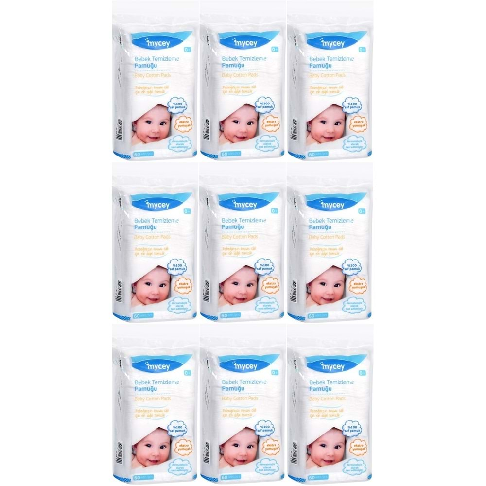 Mycey Bebek Temizleme Pamuğu 540 Adet (9PK*60)