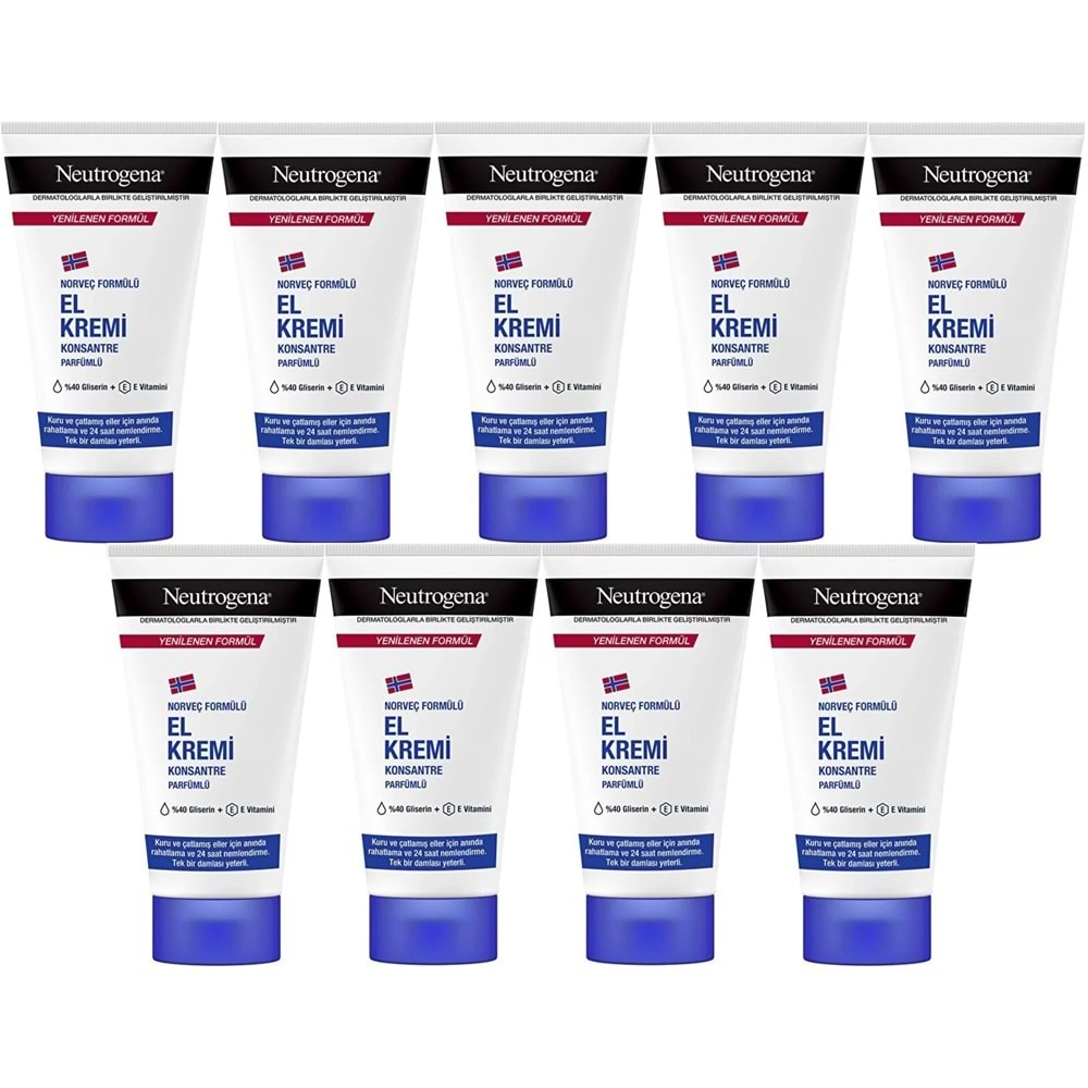 Neutrogena El Bakım Kremi 50ML Parfümlü (9 Lu Set)