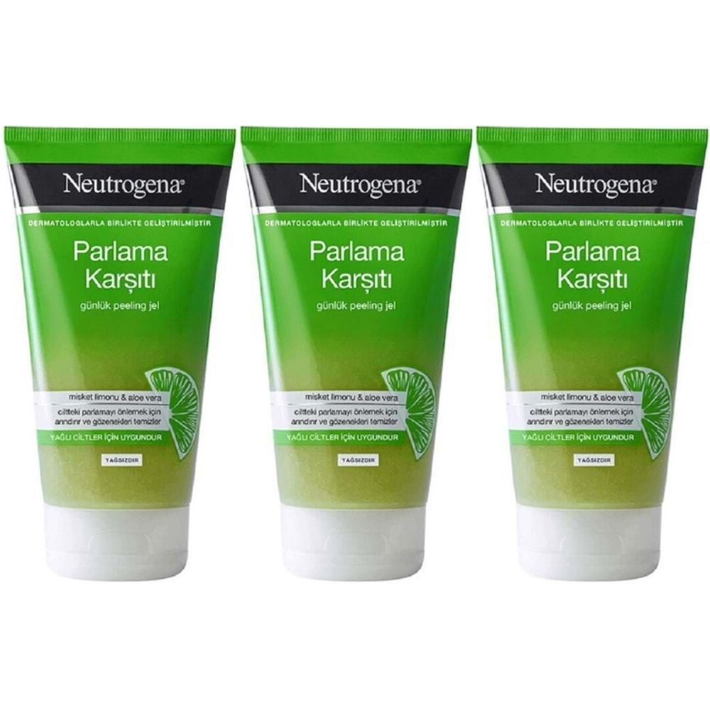 Neutrogena Parlama Karşıtı Yağsız Peeling Jel 150ML (3 Lü Set)