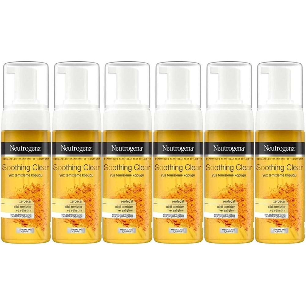 Neutrogena Soothing Clear Yüz Temizleme Köpüğü 150ML (6 Lı Set)