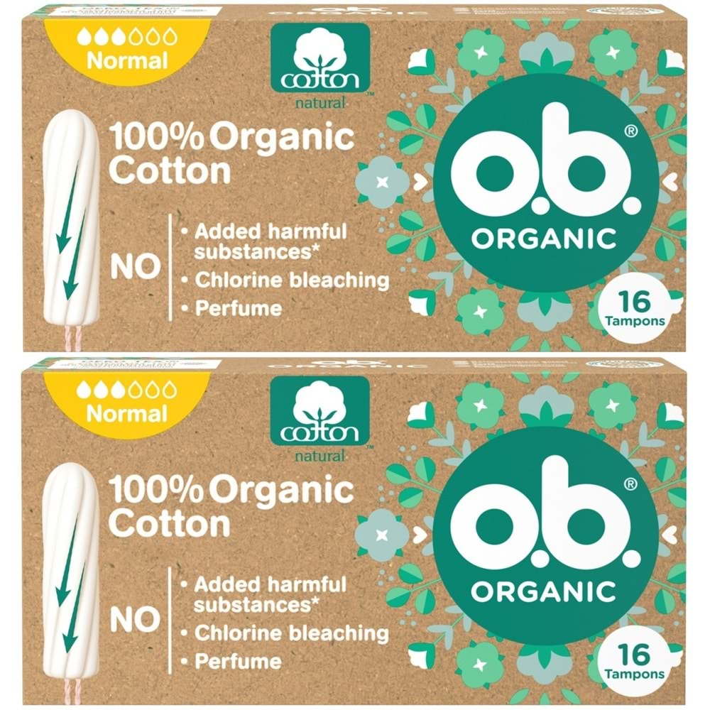 O.B Organic Normal Tampon 32 Li Set (2PK*16)