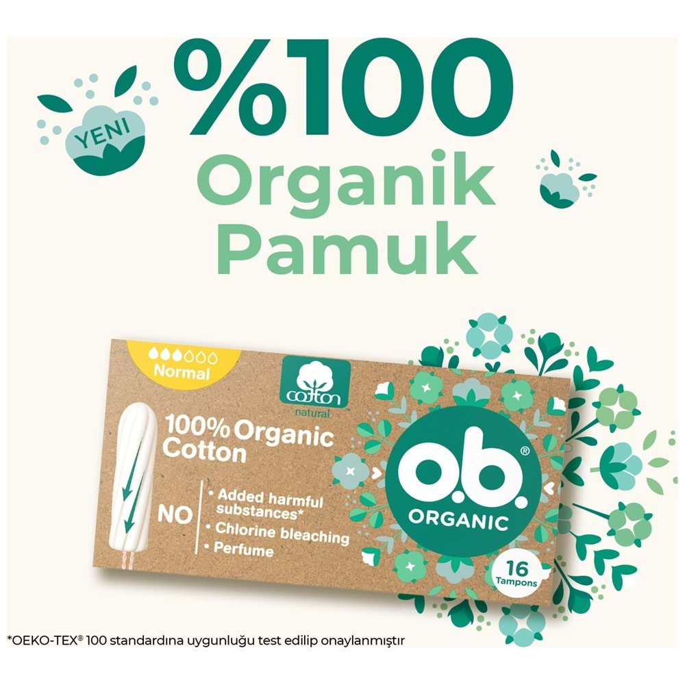 O.B Organic Normal Tampon 32 Li Set (2PK*16)