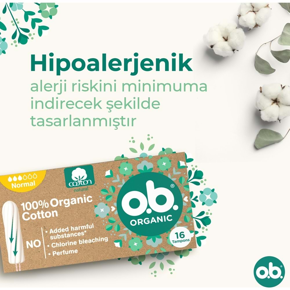 O.B Organic Normal Tampon 32 Li Set (2PK*16)