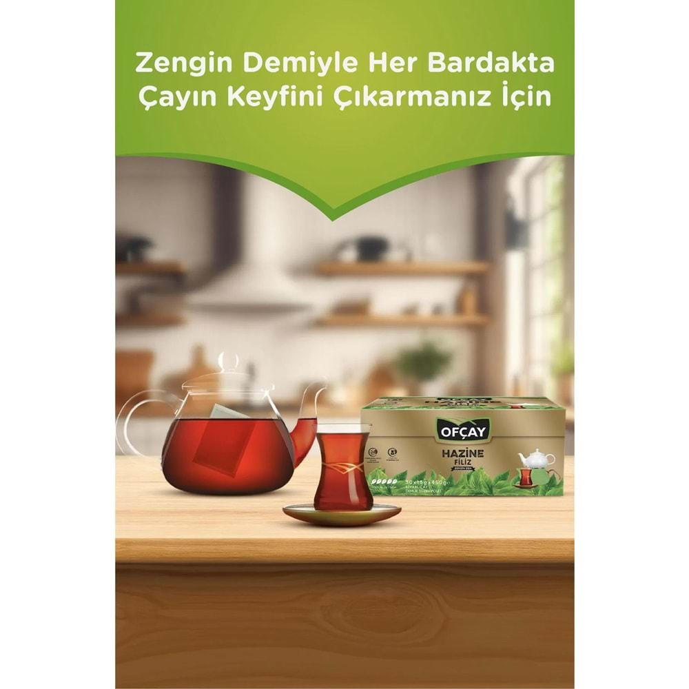 Ofçay Hazine Zengindem Demlik Poşet Siyah Çay 90 Adet*15GR (3PK*30)