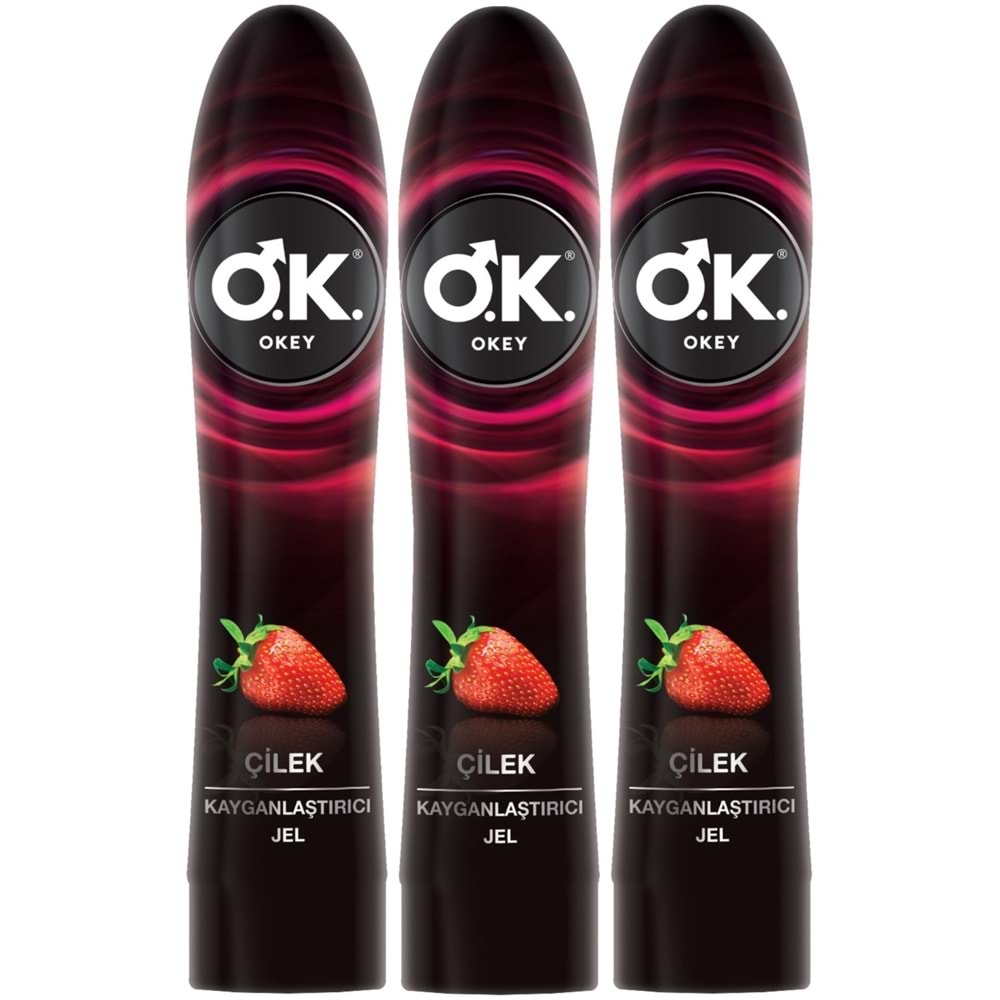 Okey Kayganlaştırıcı Jel 100ML Çilekli (3 Lü Set)