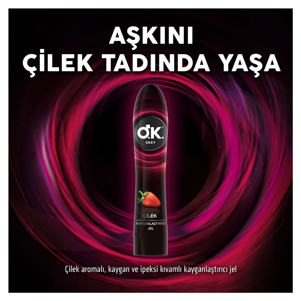 Okey Kayganlaştırıcı Jel 100ML Karma (Çilekli/Nirvana Hot) (2 Li Set)