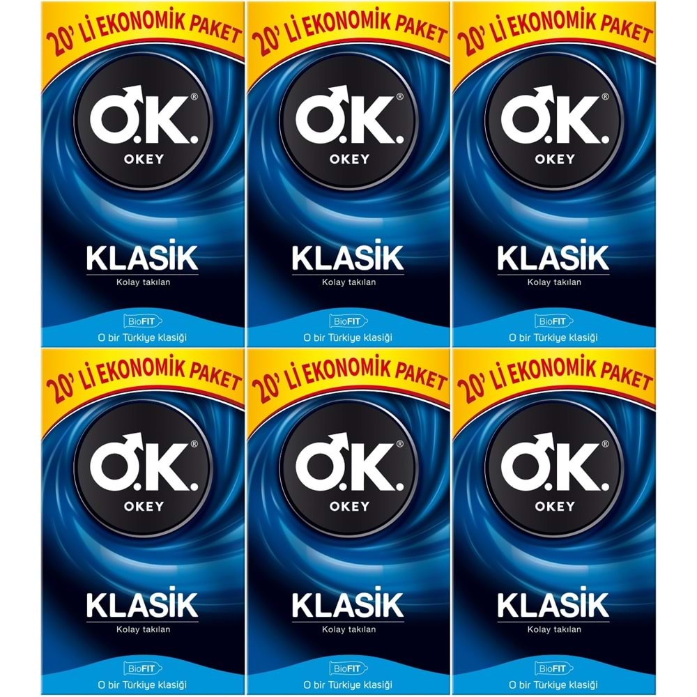 Okey Prezervatif 120 Adet Klasik Ekonomik Pk (6 Lı Set)