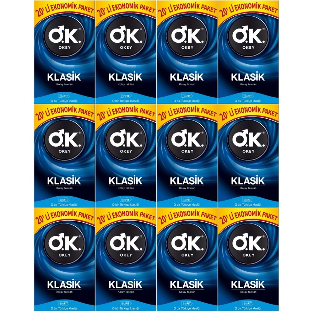 Okey Prezervatif 240 Adet Klasik Ekonomik Pk (12PK*20)