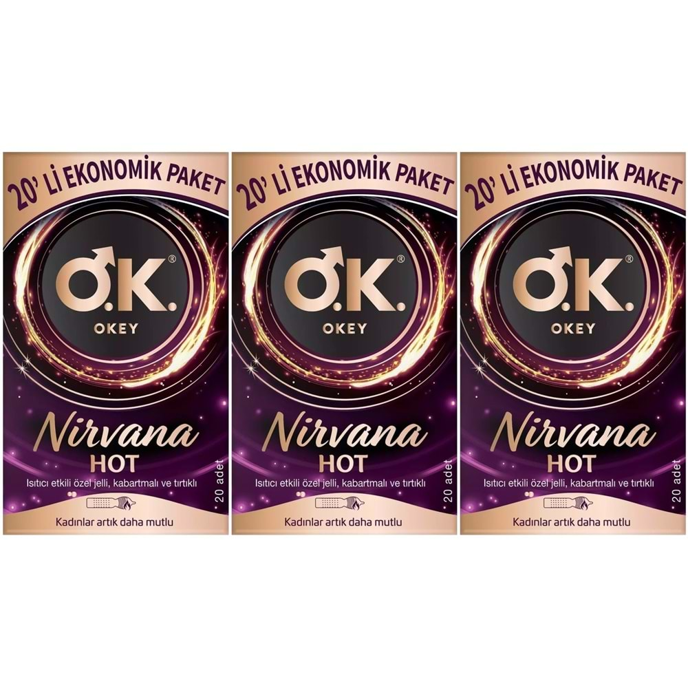 Okey Prezervatif 60 Adet Nirvana Ekonomik Pk (3PK*20)